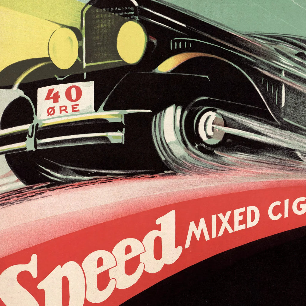 Speed Mixed Cigarette 1932 - Norsk reklameplakat – billede 4