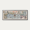 Østkysten af Norge og Danmark 1592 - Historisk søkort af Waghenaer - 65×25 cm – billede 1