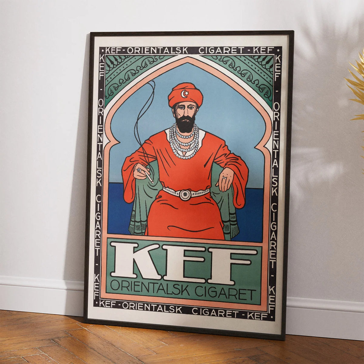 KEF orientalsk Cigaret 1924 - Norsk reklameplakat – billede 2