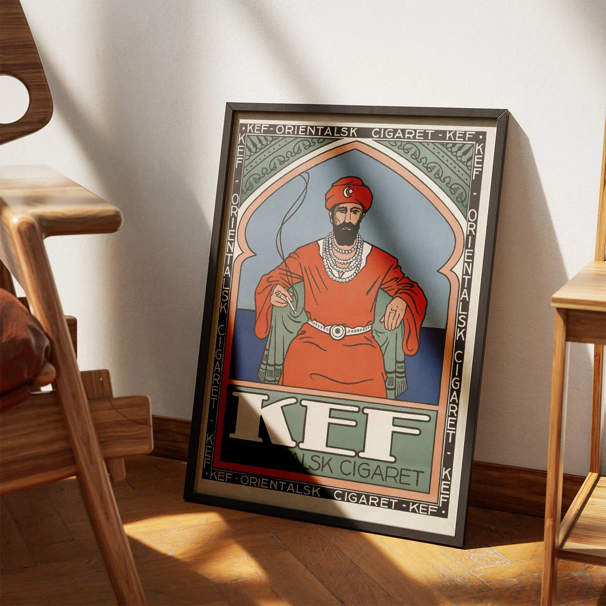 KEF orientalsk Cigaret 1924 - Norsk reklameplakat – billede 3