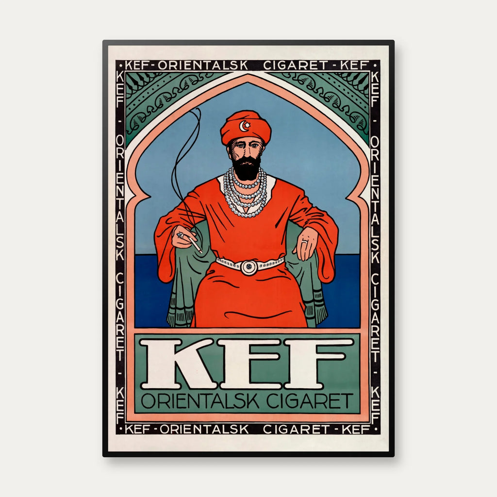 KEF orientalsk Cigaret 1924 - Norsk reklameplakat – billede 1