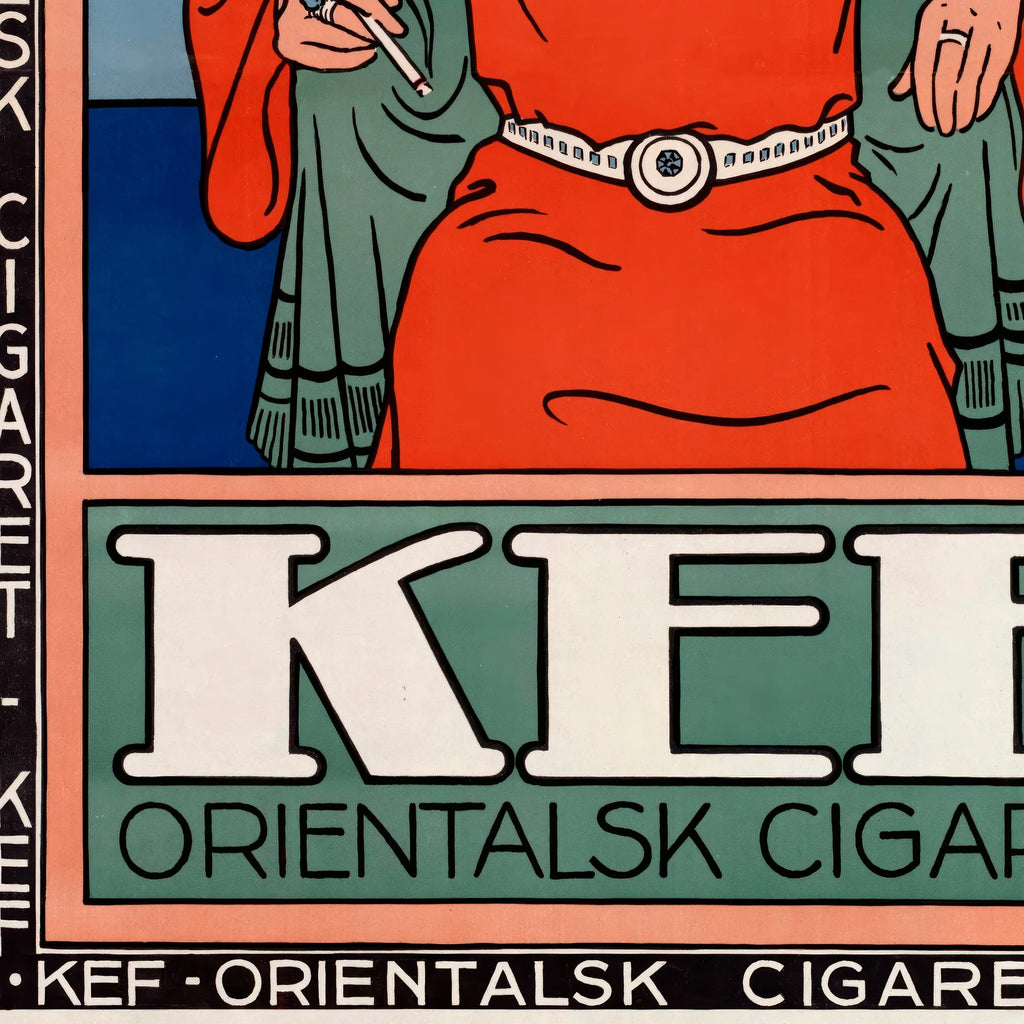KEF orientalsk Cigaret 1924 - Norsk reklameplakat – billede 4