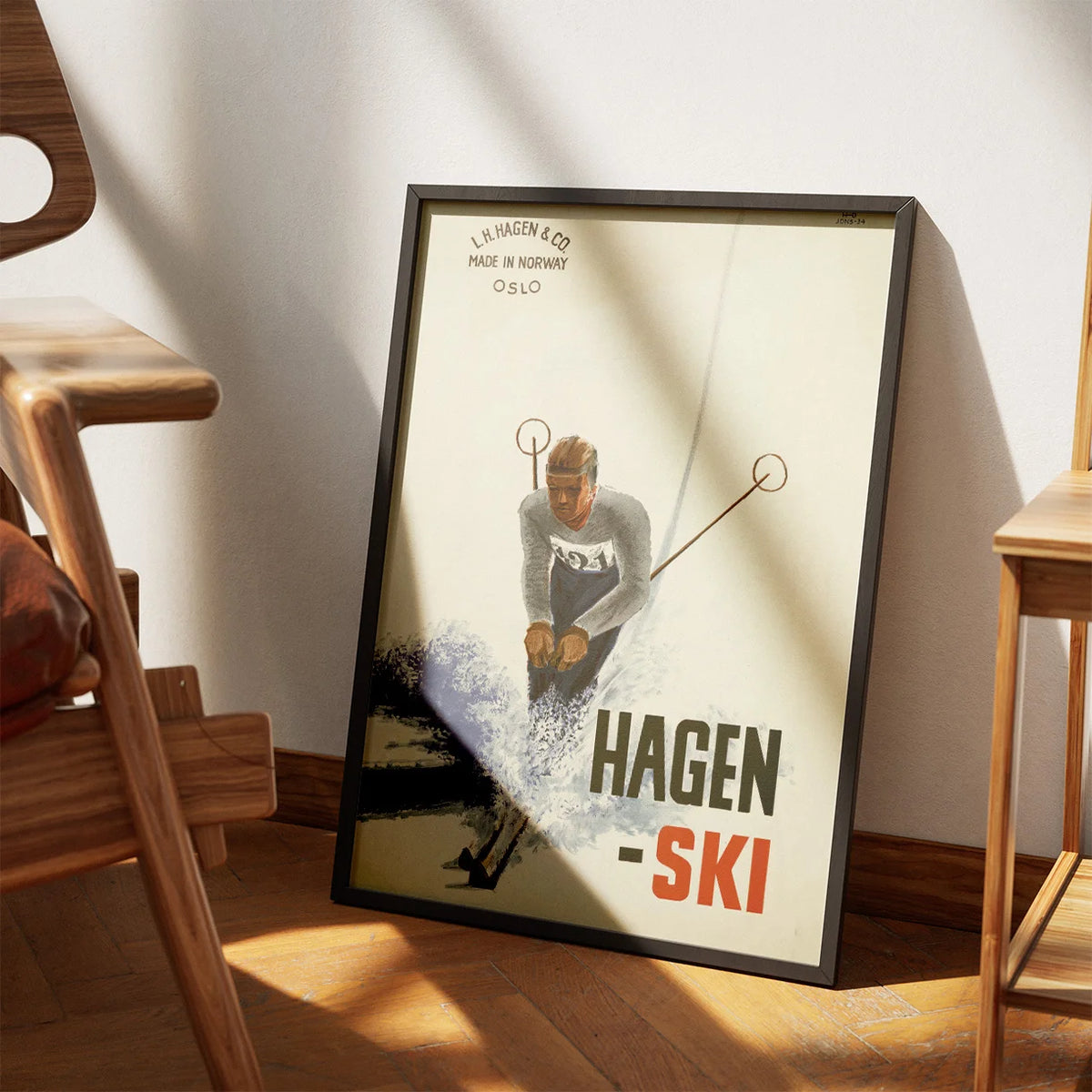 Hagen Ski 1934 - Norsk reklameplakat – billede 3