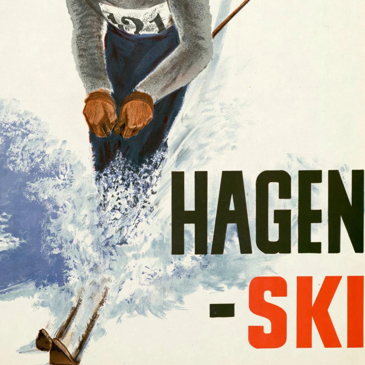 Hagen Ski 1934 - Norsk reklameplakat – billede 4
