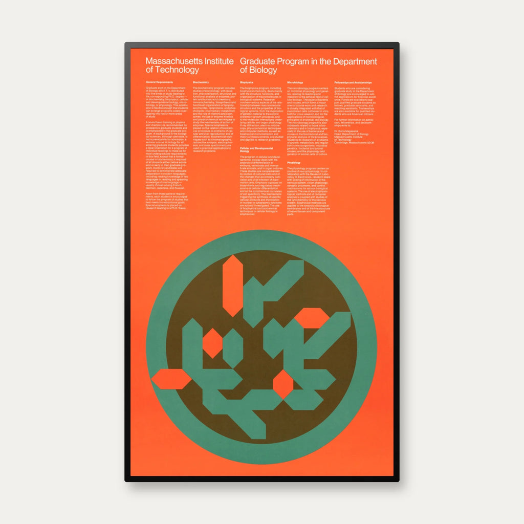 MIT Biology Graduate Program 1967 - Plakat af Dietmar Winkler - 50×80 cm – billede 1