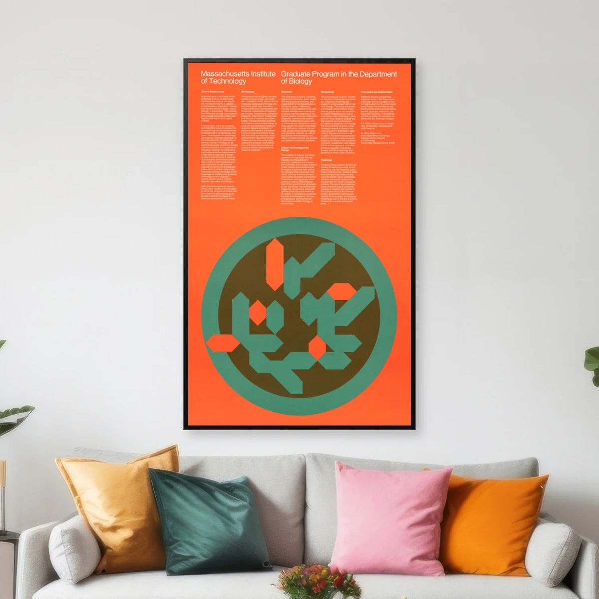 MIT Biology Graduate Program 1967 - Plakat af Dietmar Winkler - 50×80 cm – billede 3