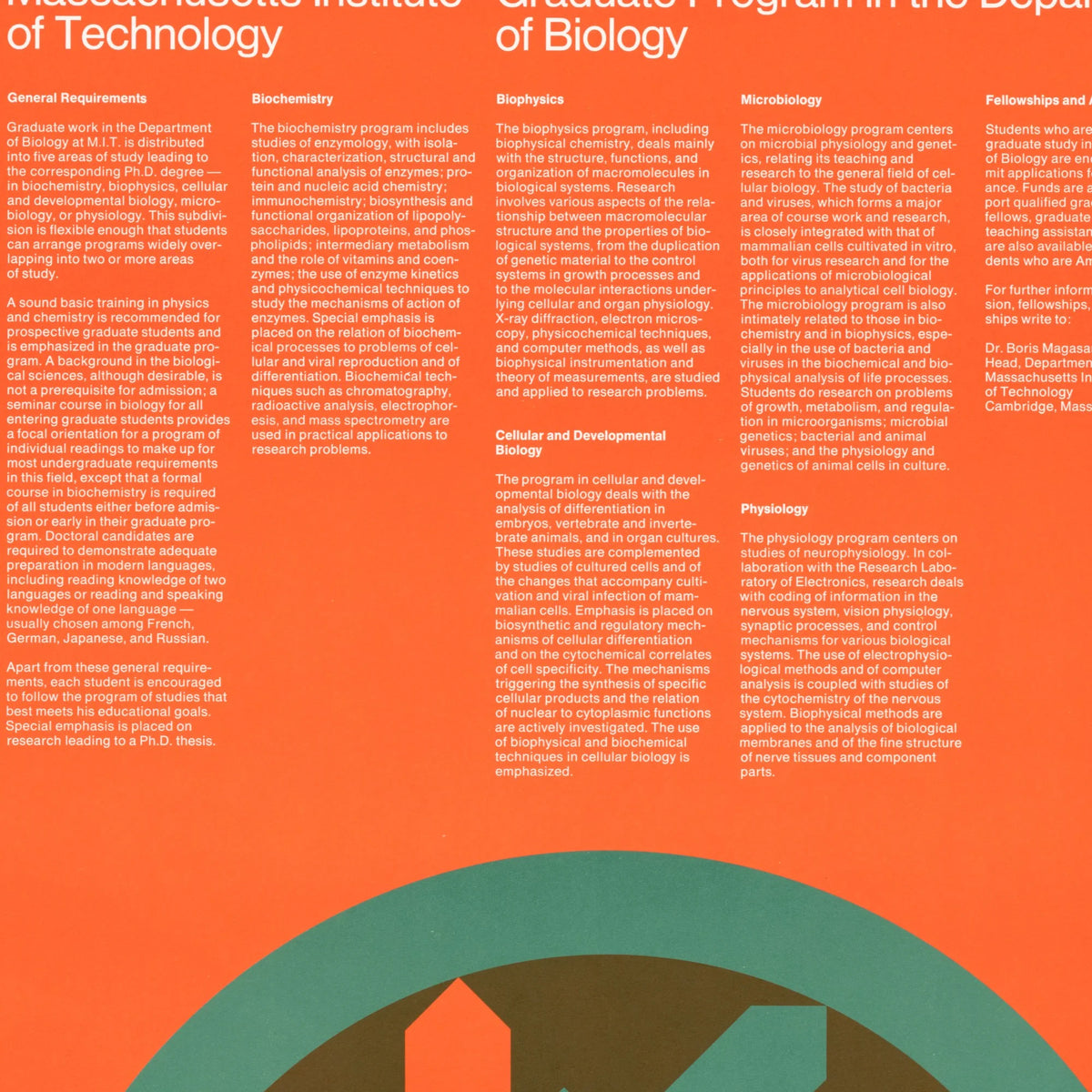 MIT Biology Graduate Program 1967 - Plakat af Dietmar Winkler - 50×80 cm – billede 4