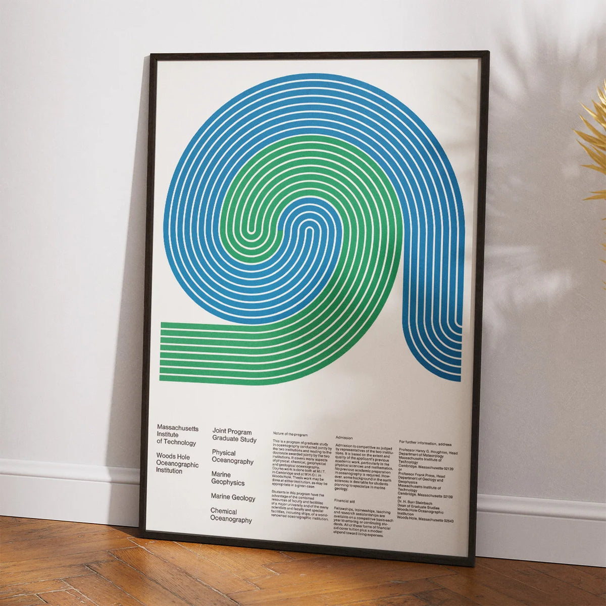 MIT og Woods Hole Oceanographic Institution 1967 - Graduate Study plakat – billede 2