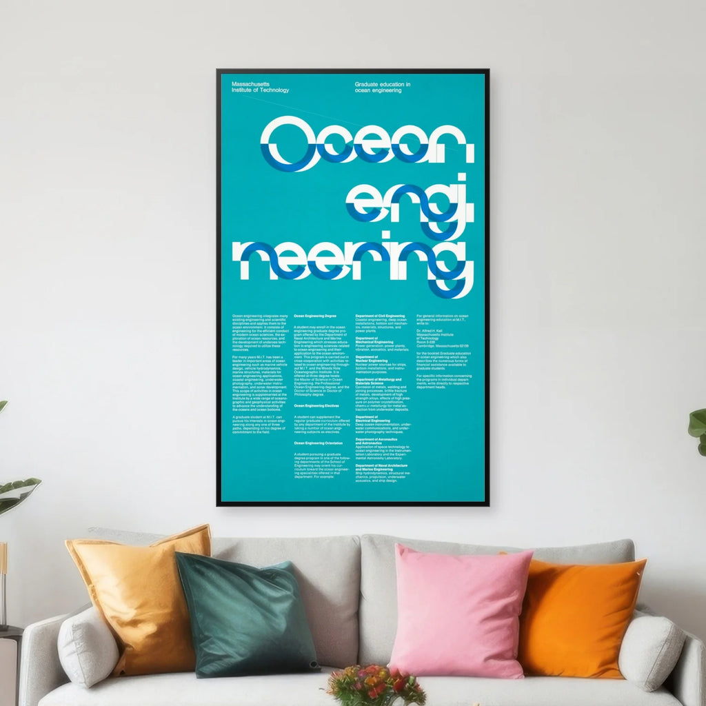 MIT Ocean Engineering 1967 - Plakat af Dietmar Winkler - 50×80 cm – billede 3