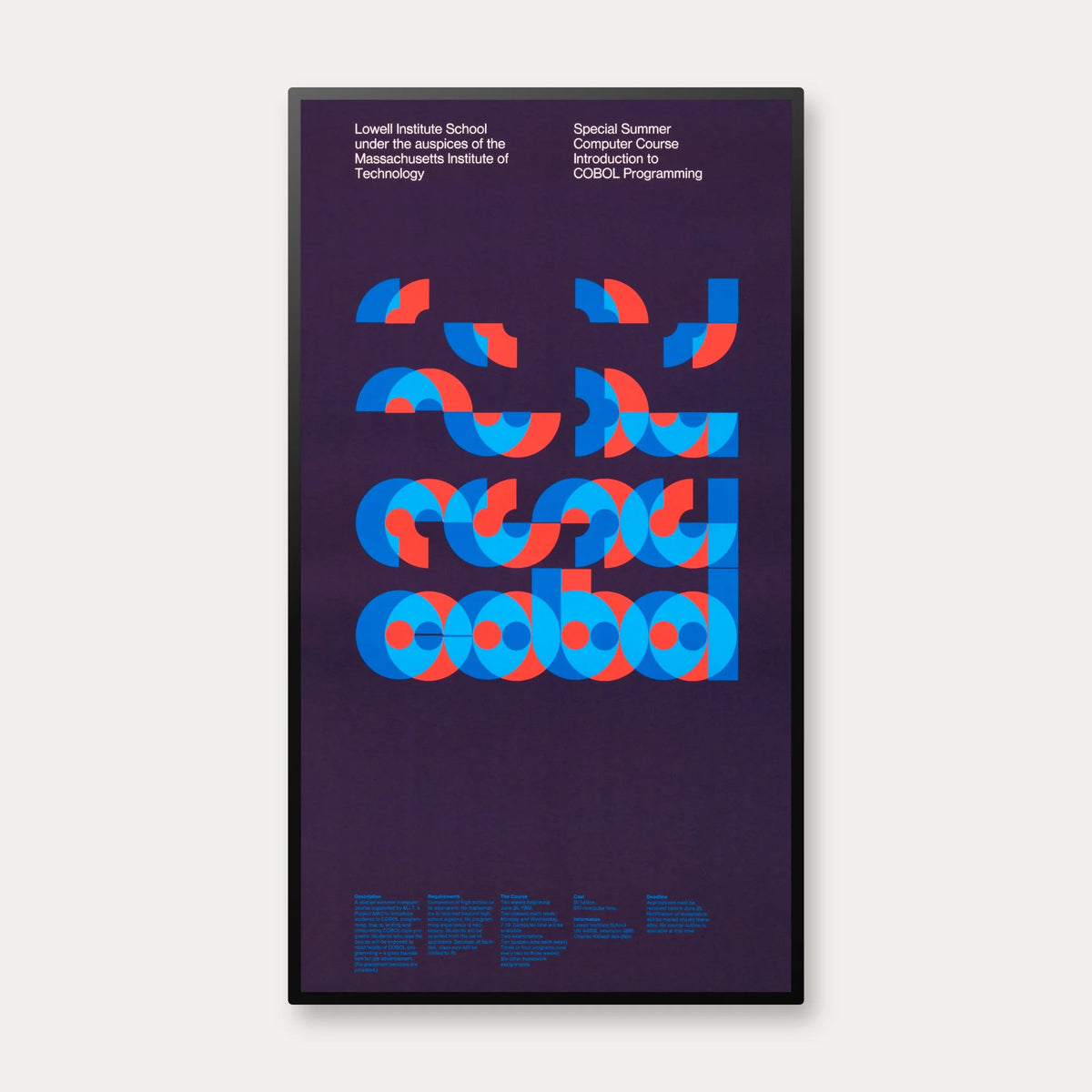 COBOL 1969 - Retro teknologi plakat af Dietmar Winkler - 45×80 cm – billede 1