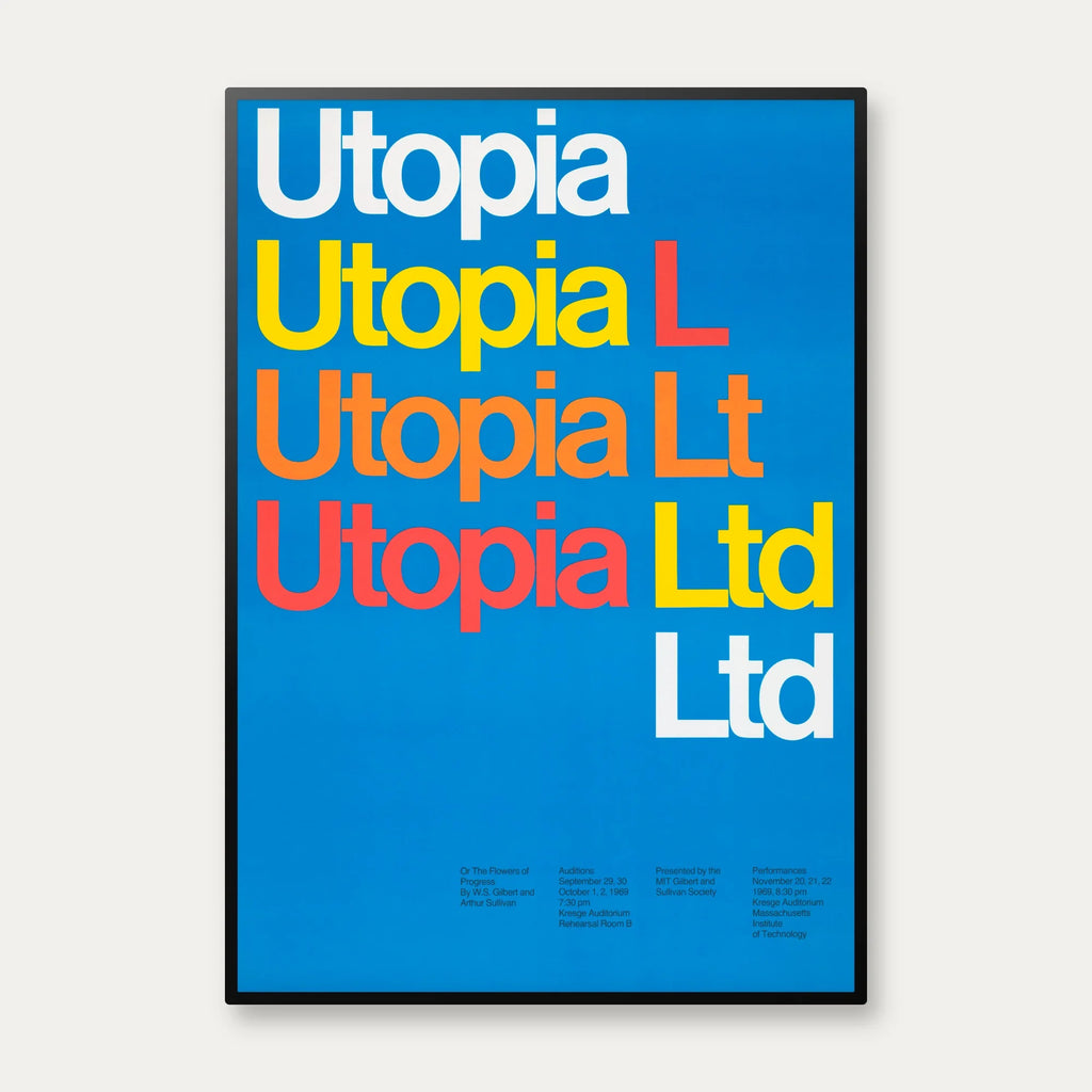 Utopia Ltd. 1969 - Vintage plakat af Dietmar Winkler – billede 1