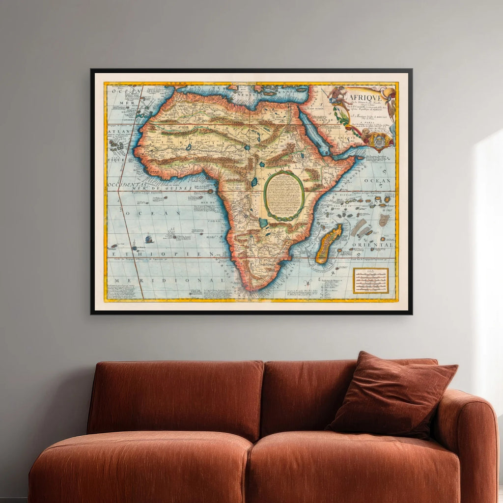Afrika 1689 - Historisk kort af Coronelli - 85×65 cm – billede 2