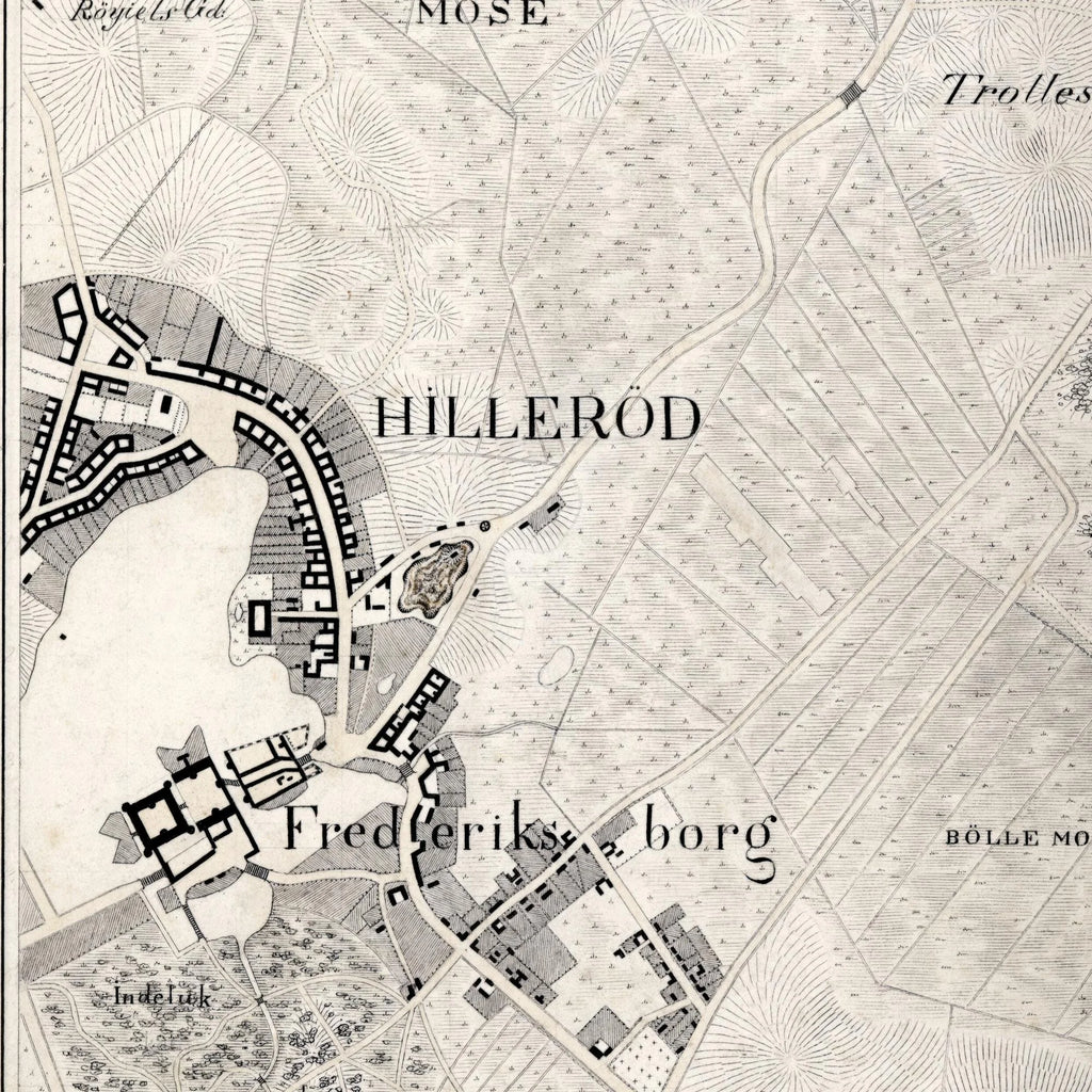 Hillerød og Frederiksborg Slot 1845 - Kort – billede 4