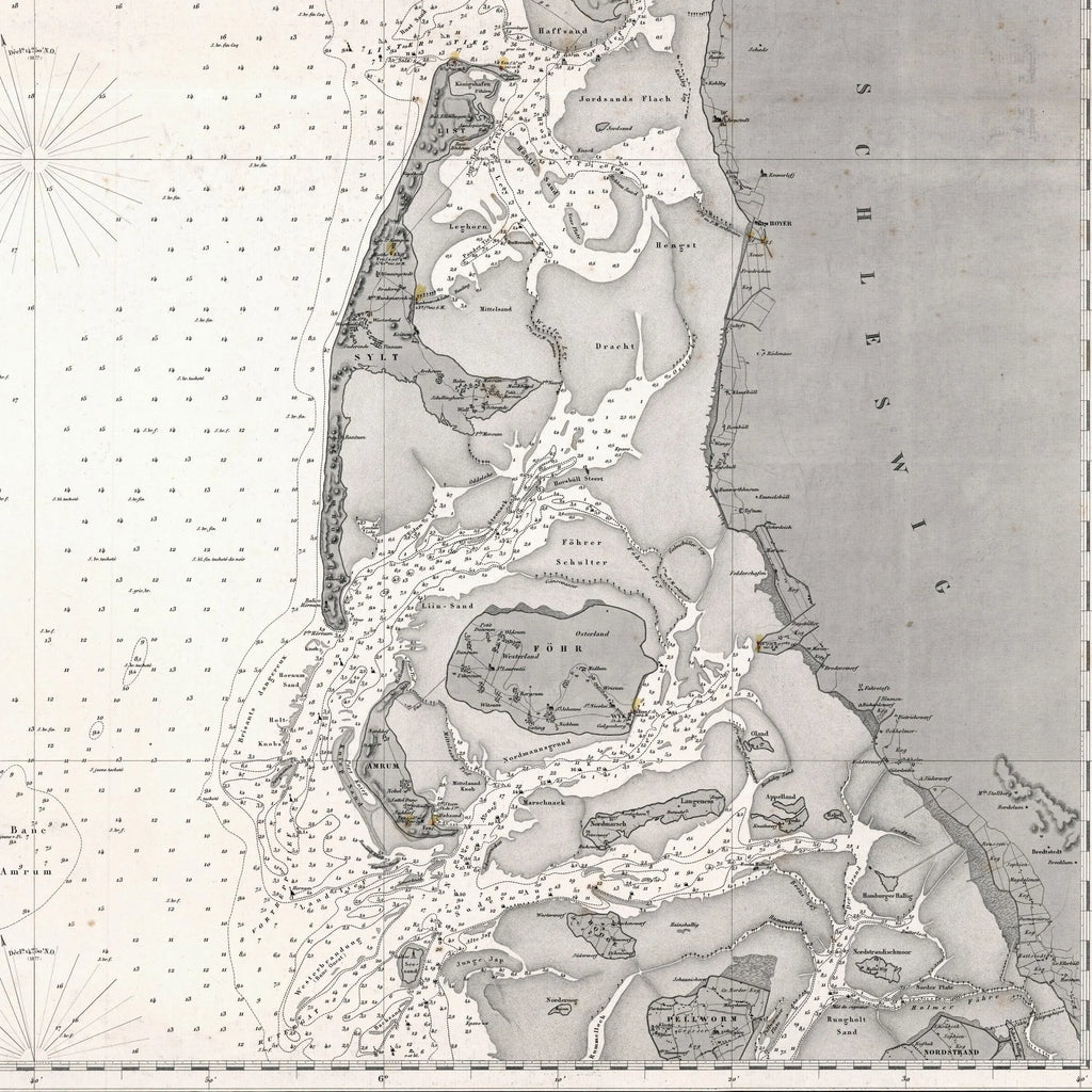 Nordsøen 1877 - Fransk søkort over Jyllands vestkyst og Slesvig – billede 4