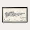 Dansk Vestindien 1907 - Historisk kort over St. Croix, St. Thomas og St. Jan - 50×30 cm – billede 1