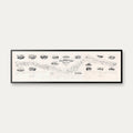 Jernbanen København - Korsør 1870-1880 - Historisk jernbaneplan - 100×30 cm – billede 1