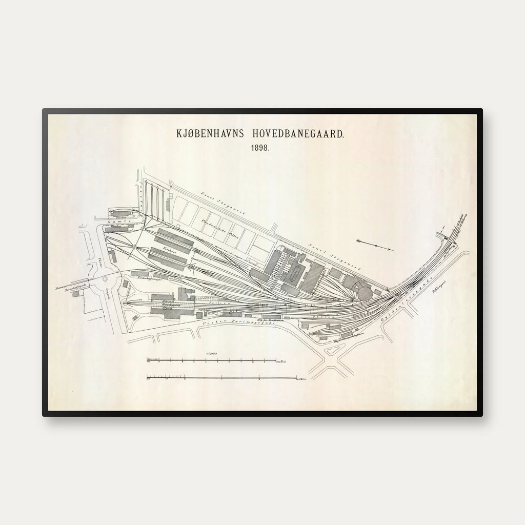 Københavns Hovedbanegård 1898 - Historisk grundplan – billede 1