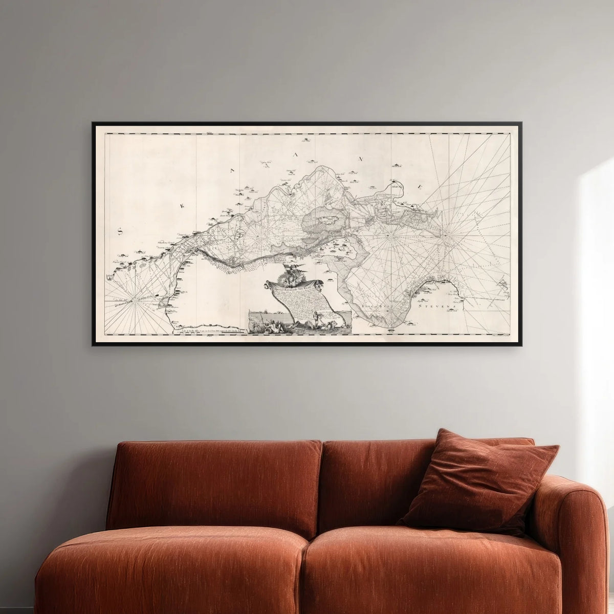 Øresund 1775 - Historisk søkort fra Kronborg til Stevns - 90×47 cm – billede 2