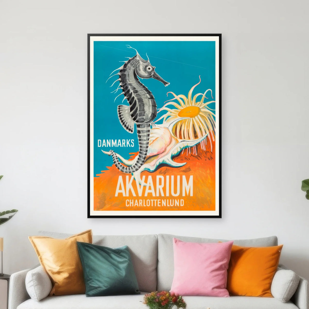 Søhest - Danmarks Akvarium Charlottenlund - 40×55 cm – billede 3
