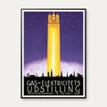 Gas- og Elektricitets Udstilling 1926 - Plakat af Sven Henriksen - 40×55 cm – billede 1