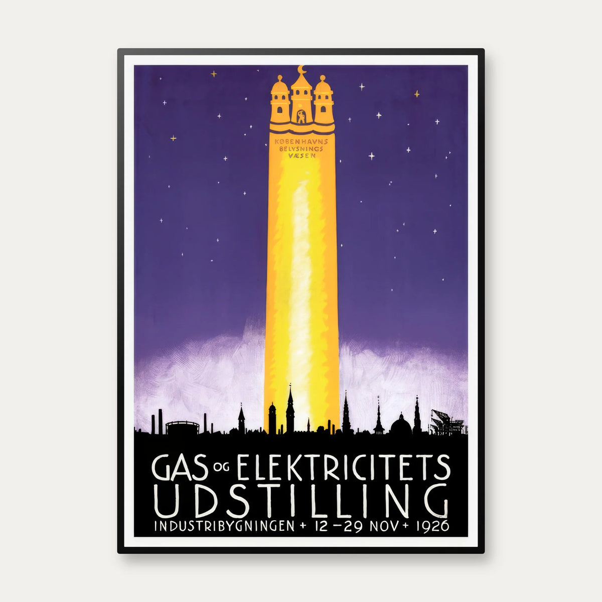 Gas- og Elektricitets Udstilling 1926 - Plakat af Sven Henriksen - 40×55 cm – billede 1