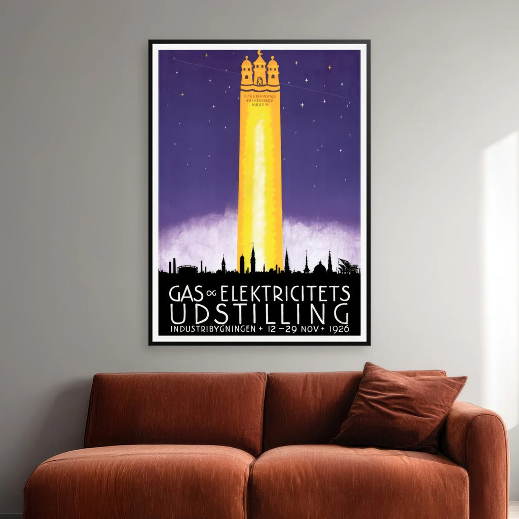 Gas- og Elektricitets Udstilling 1926 - Plakat af Sven Henriksen - 40×55 cm – billede 2