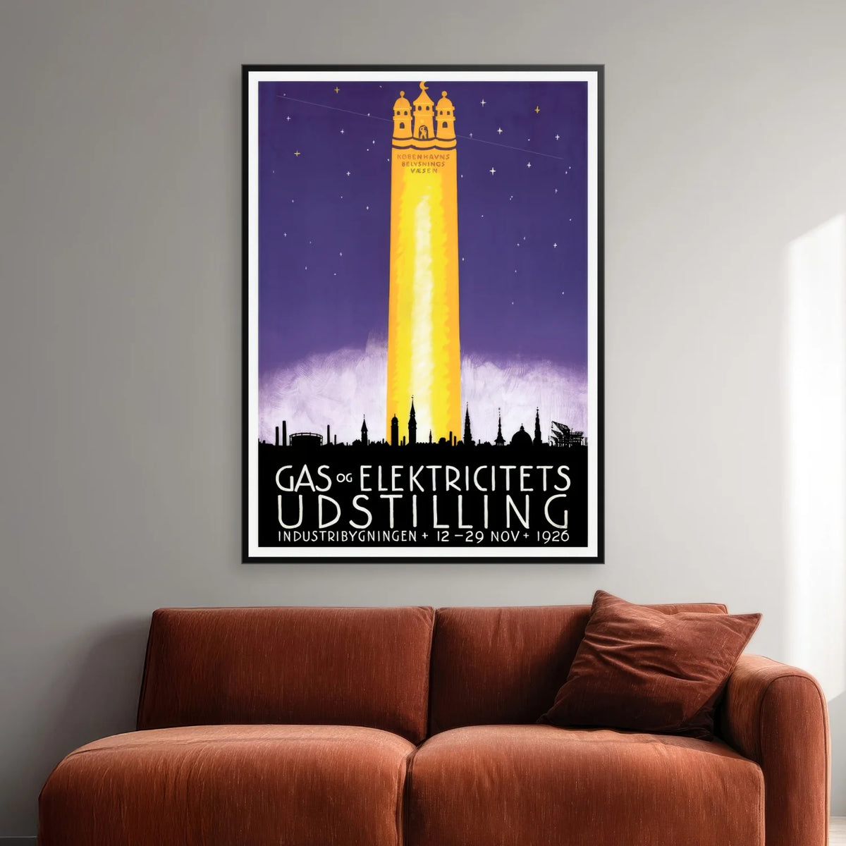 Gas- og Elektricitets Udstilling 1926 - Plakat af Sven Henriksen - 40×55 cm – billede 2