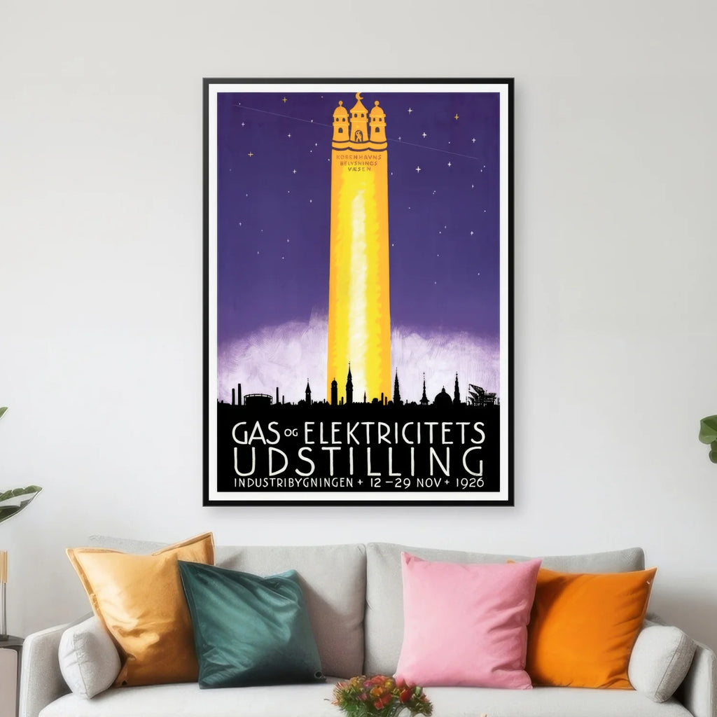 Gas- og Elektricitets Udstilling 1926 - Plakat af Sven Henriksen - 40×55 cm – billede 3
