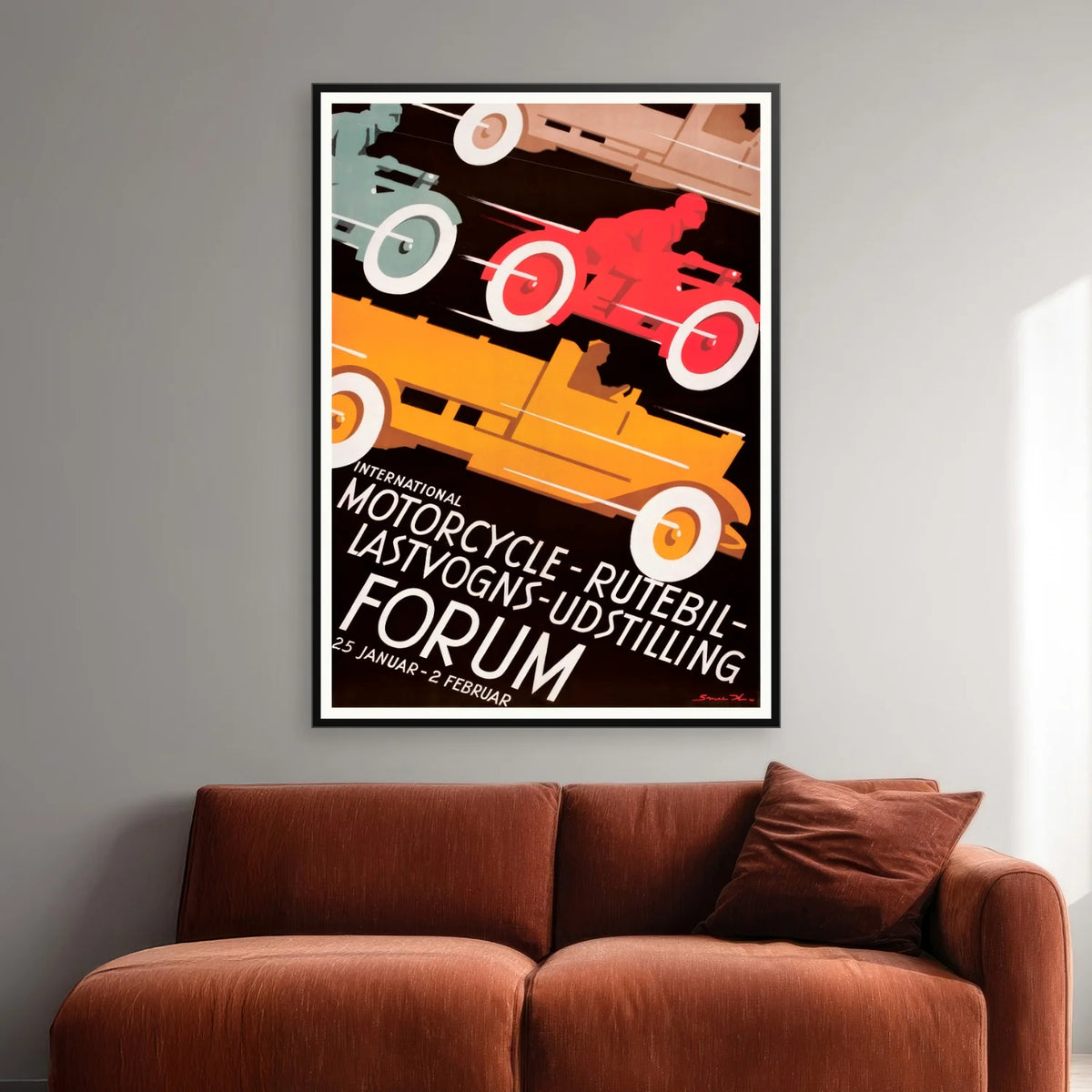 Automobiludstillingen i Forum 1930 - Plakat af Sven Henriksen - 40×55 cm – billede 2