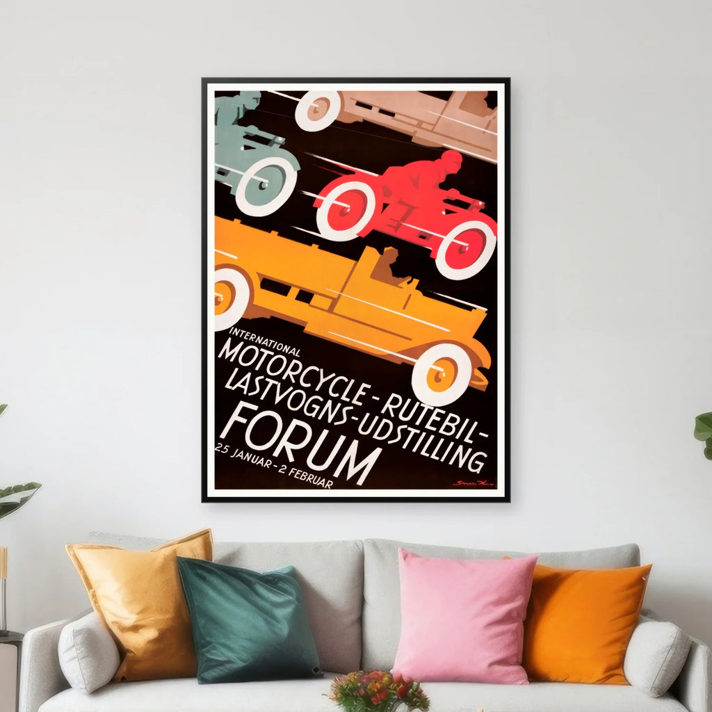 Automobiludstillingen i Forum 1930 - Plakat af Sven Henriksen - 40×55 cm – billede 3
