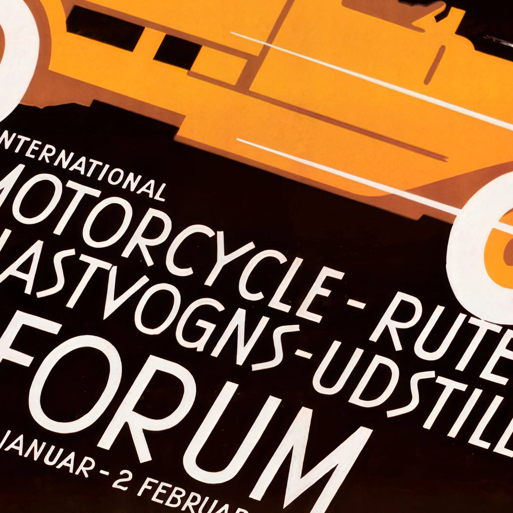 Automobiludstillingen i Forum 1930 - Plakat af Sven Henriksen - 40×55 cm – billede 4