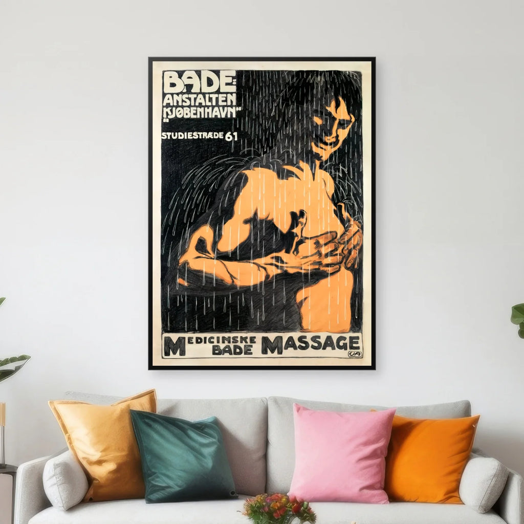 Badeanstalten 1906 - Plakat af Valdemar Andersen - 40×55 cm – billede 3