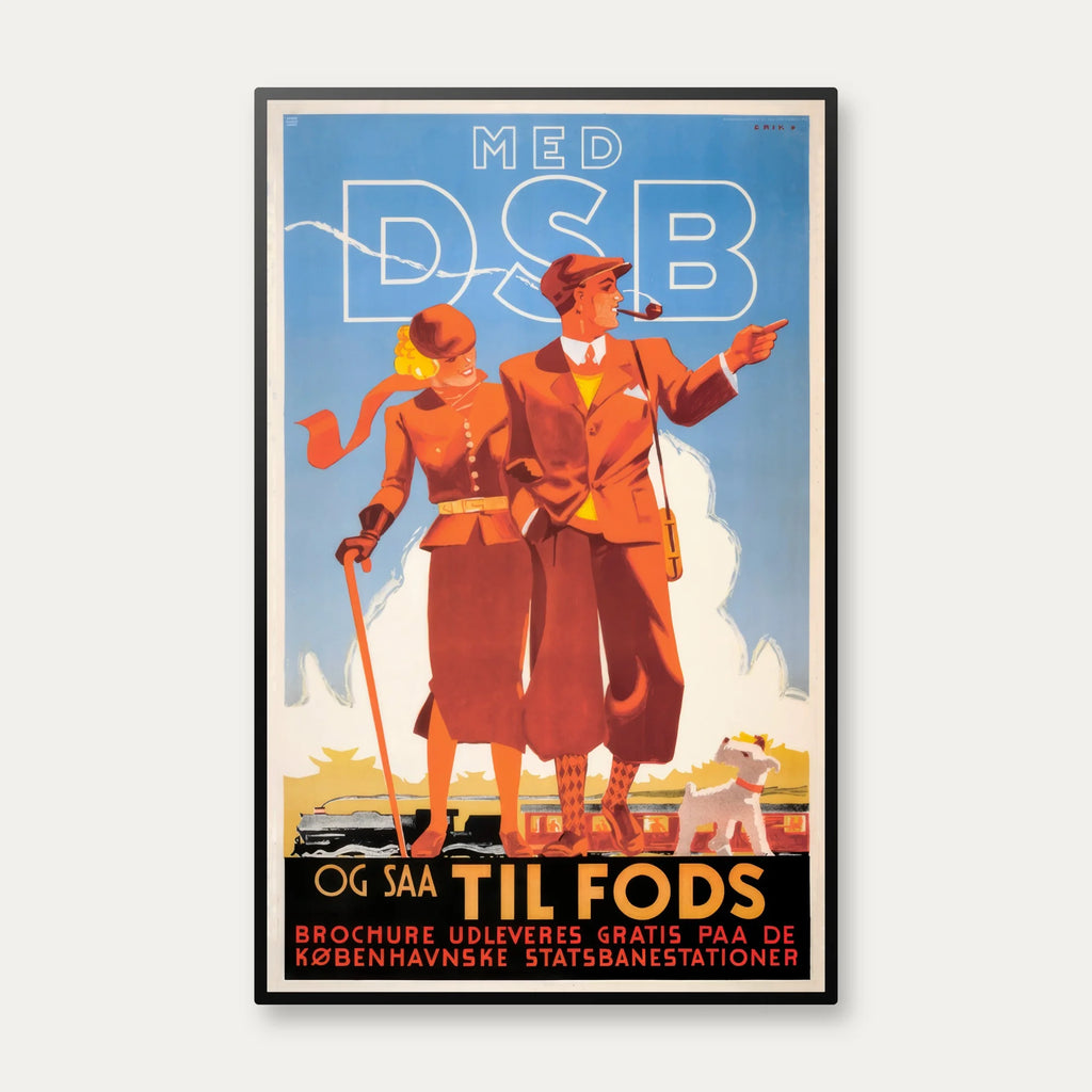Med DSB - og så til fods 1936 - Vandreplakat - 35×55 cm – billede 1