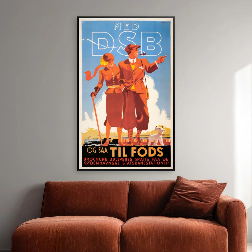 Med DSB - og så til fods 1936 - Vandreplakat - 35×55 cm – billede 2