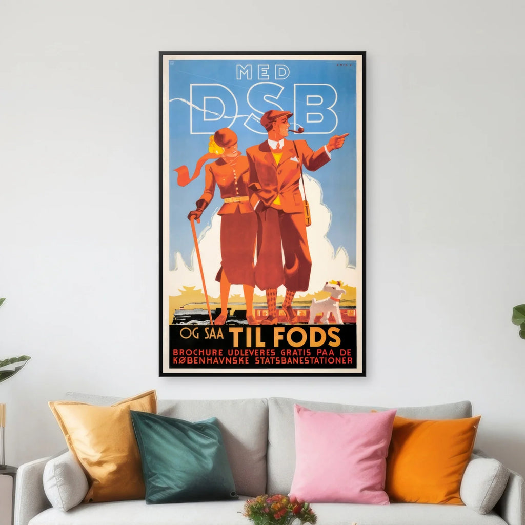 Med DSB - og så til fods 1936 - Vandreplakat - 35×55 cm – billede 3