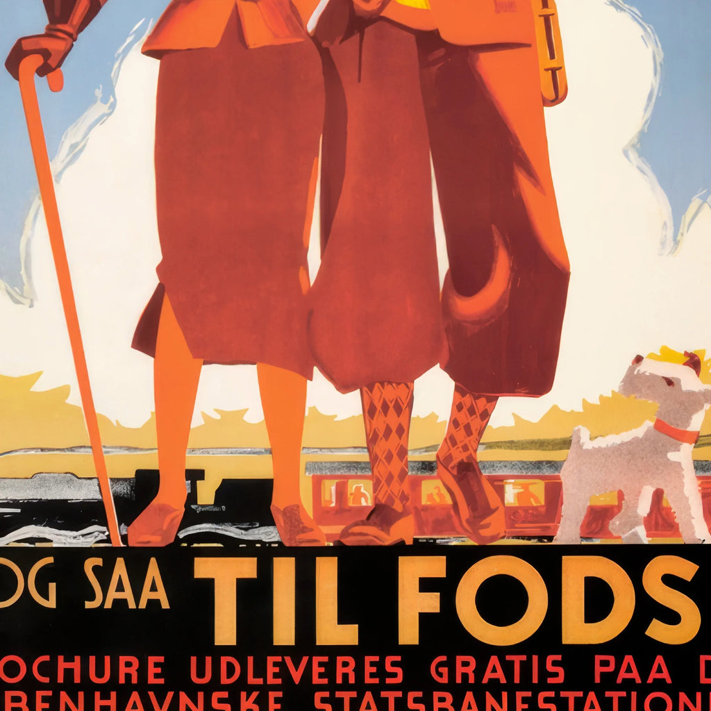 Med DSB - og så til fods 1936 - Vandreplakat - 35×55 cm – billede 4