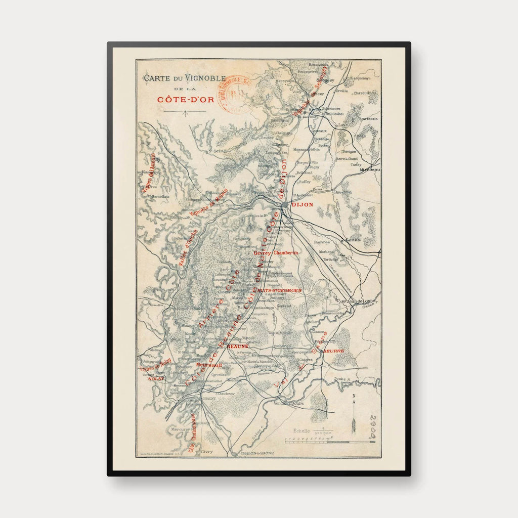 Côte-d'Or 1895 - Historisk vinkort – billede 1