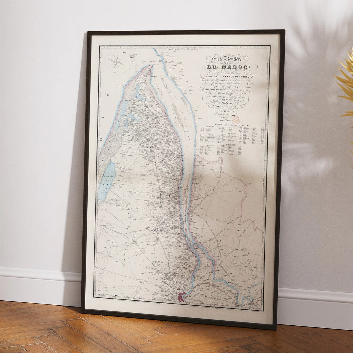 Médoc 1854 - Vinkort med veje og vingårde – billede 2