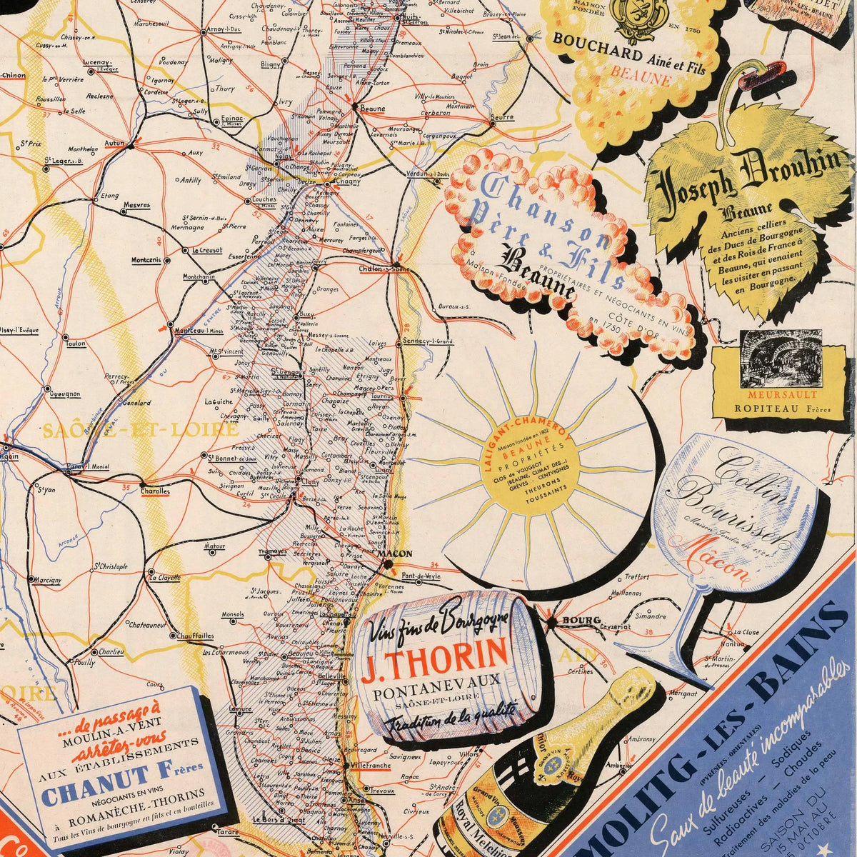 Bourgogne 1945 - Historisk vinkort – billede 4