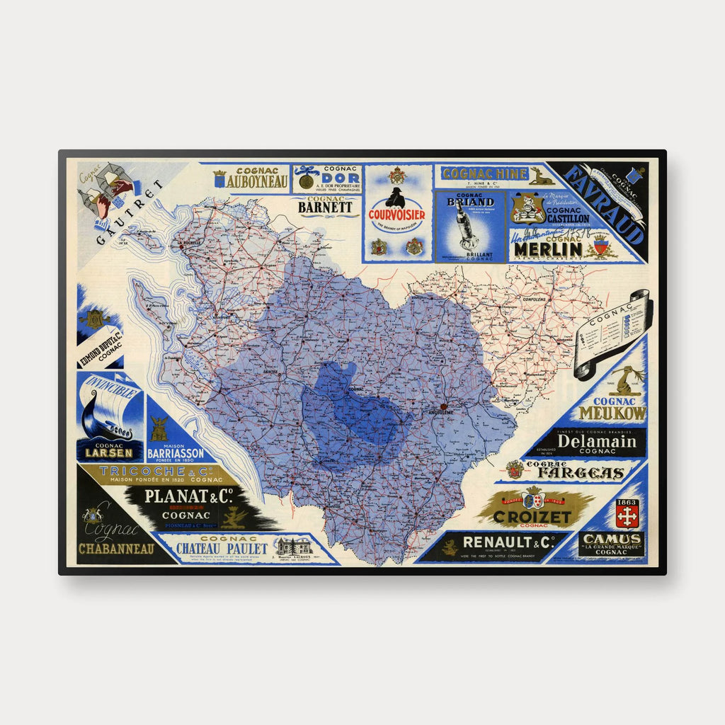 Cognac 1948 - Historisk guidekort – billede 1
