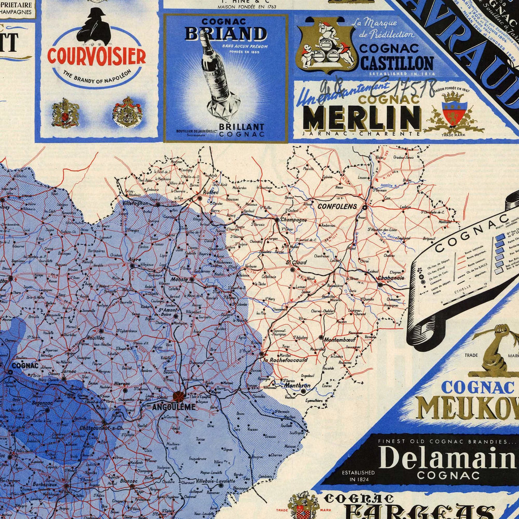 Cognac 1948 - Historisk guidekort – billede 4