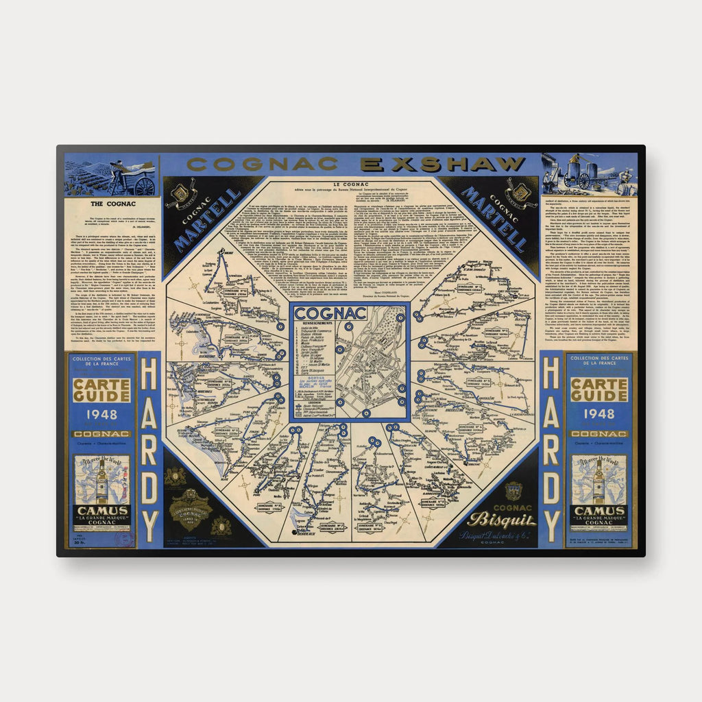 Cognac 1948 - Historisk guidekort – billede 1