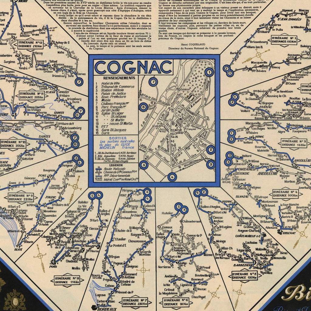 Cognac 1948 - Historisk guidekort – billede 4