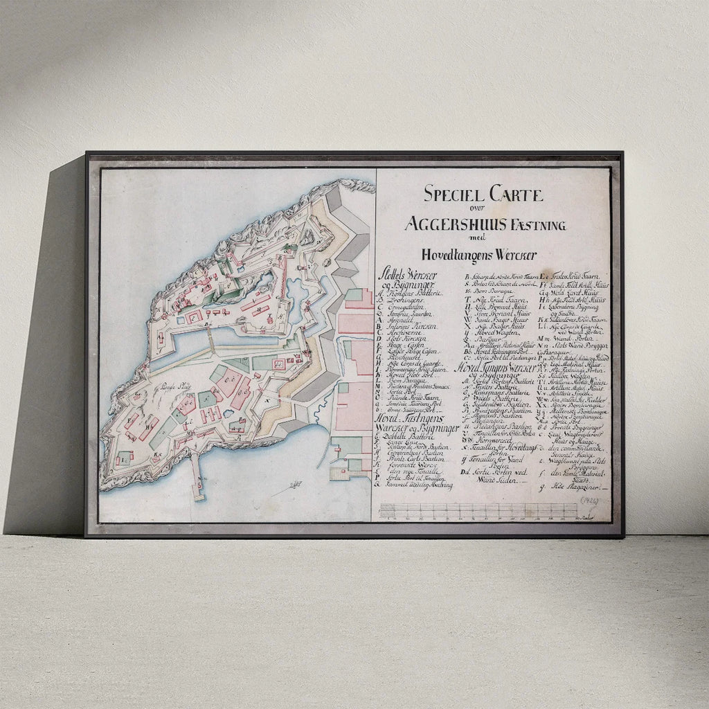 Aggershuus Fæstning 1780 - Speciel Carte fra Norge – billede 3