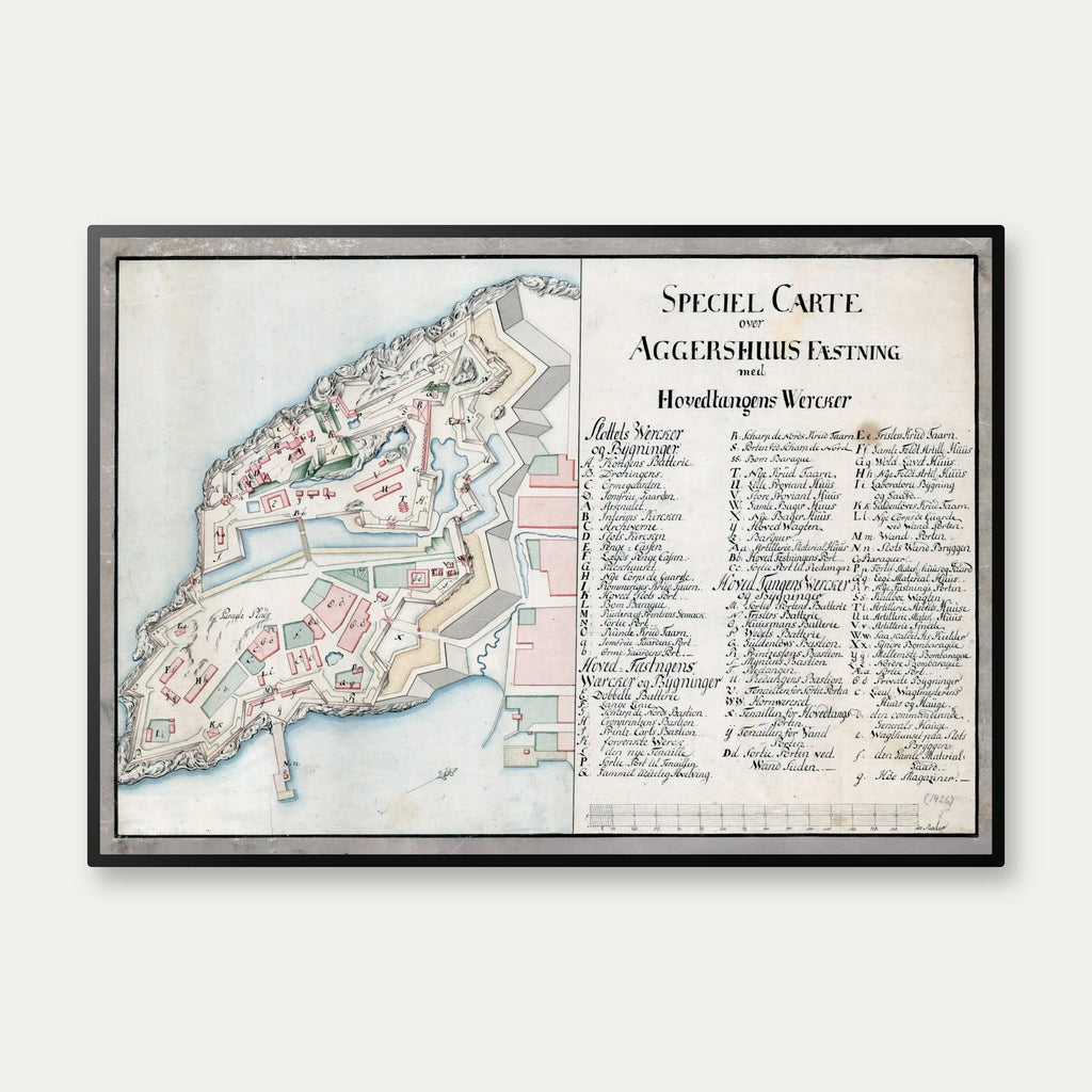 Aggershuus Fæstning 1780 - Speciel Carte fra Norge – billede 1