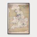 England og Wales 1881 - John Aireys jernbanekort – billede 1