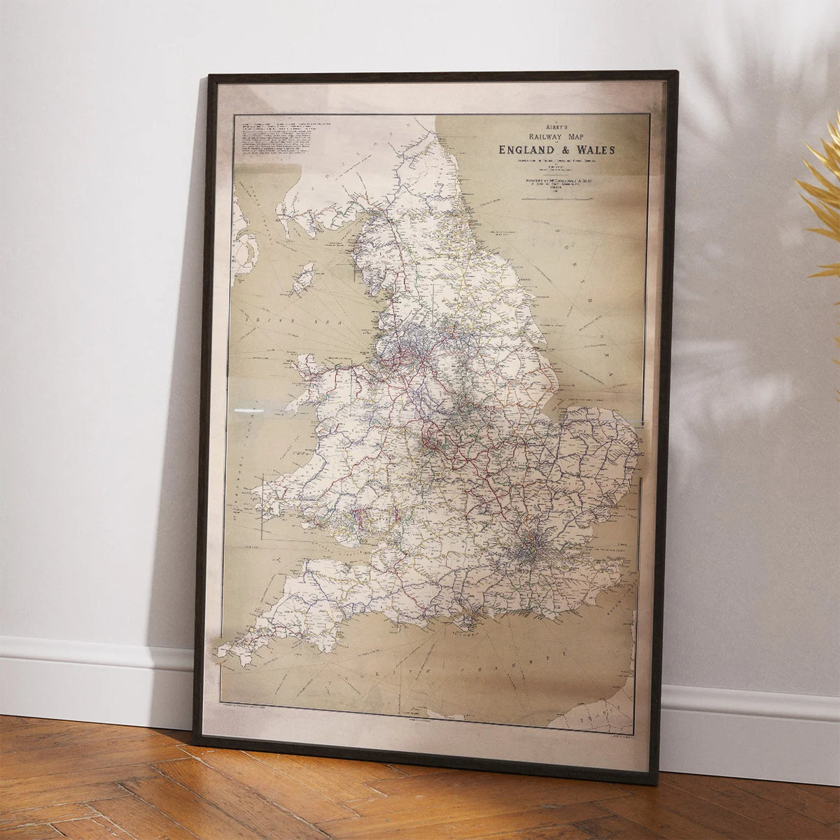 England og Wales 1881 - John Aireys jernbanekort – billede 2