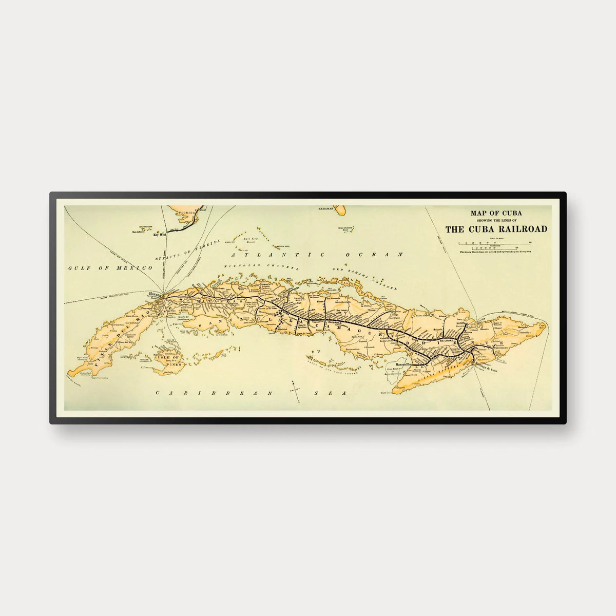 Cuba 1914 - The Cuba Railroad - 100×45 cm – billede 1