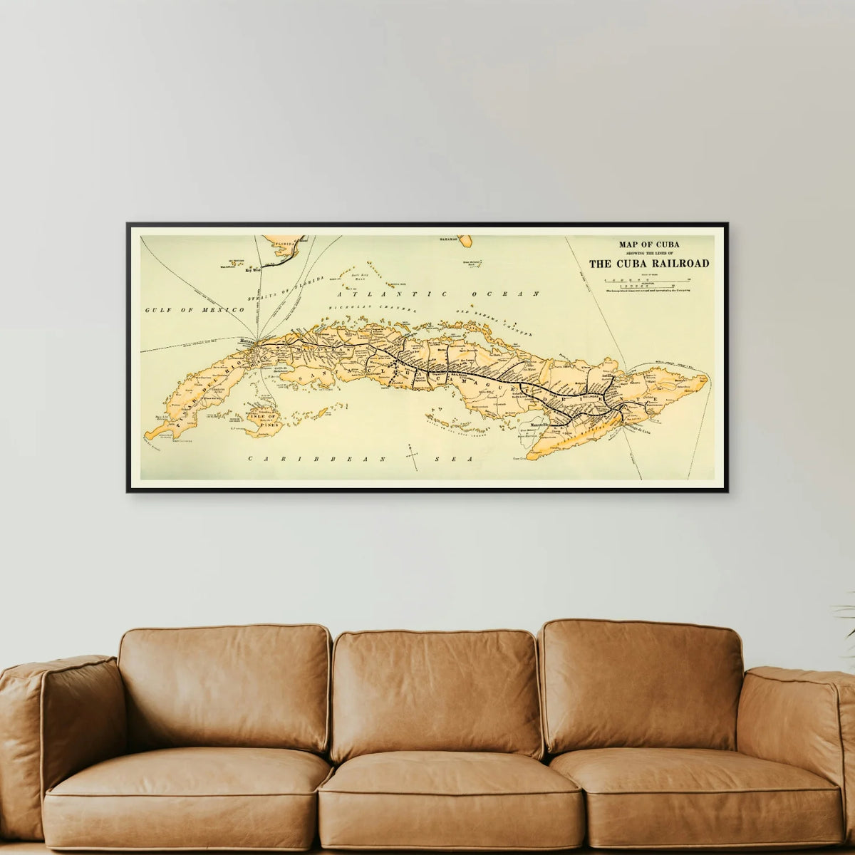 Cuba 1914 - The Cuba Railroad - 100×45 cm – billede 2