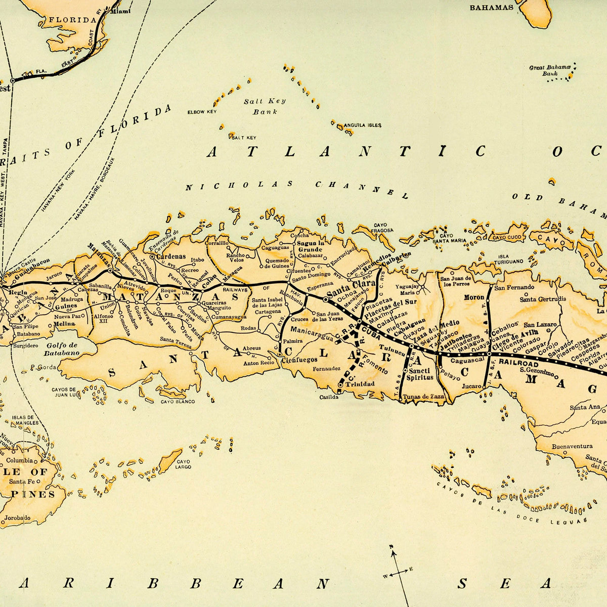 Cuba 1914 - The Cuba Railroad - 100×45 cm – billede 4